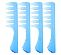 MALUGOGO Juego de 4 peines vintage de dientes anchos para peluquería y corte de pelo para hombres, material plástico para técnicas clásicas de espalda lisa y desenredar
