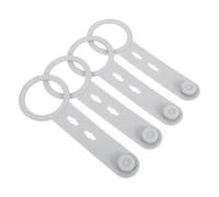 MALUGOGO Juego de 4 Toalleros Colgantes de Silicona Gris sin Perforaciones para Puerta de Armario, Soporte para Paños de Cocina y Baño, Organizador Compacto bajo Encimera, Antideslizante