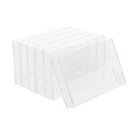 MALUGOGO Juego de 6 cajas de almacenamiento de cinta de casete de plástico de alta claridad para protección retro y pantalla compacta, adecuada para almacenamiento de medios