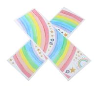 MALUGOGO Juego de adhesivos de pared con diseño de estrella arcoíris, grandes calcomanías autoadhesivas para dormitorio y sala de estar, 2 piezas de 30 x 90 cm, decoración de pared de estrellas