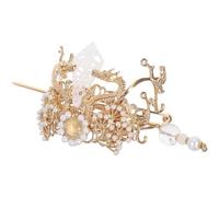 MALUGOGO Juego de corona de pelo de estilo chino vintage con palillos para el pelo, palillos tradicionales Hanfu para mujer, festival antiguo para novia y fiesta