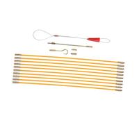 MALUGOGO Kit de 10 Varillas Pasacables de 33 CM Conector y Extractor para Cableado Eléctrico en Obra y Mantenimiento Profesional