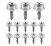 MALUGOGO Kit de 24 Broches a Presión de Acero Inoxidable para Lona de Barco, Broches Marinos de Metal de 15 Mm Tornillos Autorroscantes, Sujetadores Resistentes para Reparación
