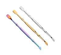 MALUGOGO Kit de Manicura Profesional Acero Inoxidable 6 Piezas, Empujador de Cutículas Doble Cabeza, Herramienta para Cuidado de Uñas y Eliminación de Piel Muerta, Surtido Colores