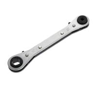 MALUGOGO Llave de Trinquete para Aire Acondicionado Estructura de Doble Cabeza, Acero Cromo-vanadio y Mango Cómodo, Herramienta Práctica para Fábricas y Hogar