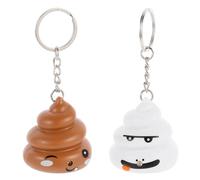 MALUGOGO Llaveros de Caca Divertidos y Creativos para Bolso, 2 Piezas de Aleación de Zinc y Plástico, Juguete para Bromas y Descompresión Vida Diaria