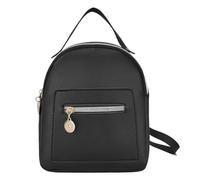 MALUGOGO Mini Mochila de PU para Mujer Múltiples Bolsillos y Diseño Espacioso, Bolso de Viaje Casual para Oficina, Escuela y Uso Diario en Color Negro