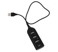 MALUGOGO Mini USB 2.0 Hub adaptador divisor de 4 puertos, dispositivo compacto de transferencia de expansión USB para laptop, PC y portátil con transmisión de datos de alta velocidad