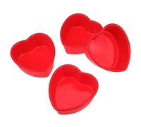 MALUGOGO Molde de Silicona para Pasteles en Forma de Corazón 4 Piezas Antiadherente Versátil Adecuado para Hacer Chocolates y Uso en Cafeterías