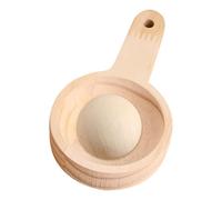 MALUGOGO Molde Redondo de Madera para Hacer Empanadillas Grosor Preciso, Herramienta Manual Adecuado para Preparar Masa y Cocinar Dumplings en Casa