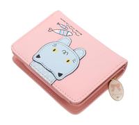 MALUGOGO Monedero Compacto de PU Cremallera y Diseño de Gato para Niñas y Mujeres, Fácil de Limpiar y Adecuado para Viajar o Fines de Semana