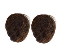 MALUGOGO Moños Postizo Clip de Fibra Resistente al Calor para Mujer, Diseño Elegante y Ligero, Fácil de Usar Vida Diaria y Fiestas, Pack de 2 Piezas