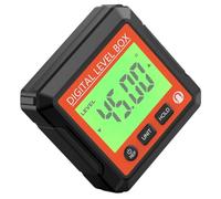 MALUGOGO Nivel Digital y Buscador de Ángulos Portátil Pantalla Lcd Retroiluminada, Inclinómetro Electrónico Mini sin Batería, Transportador de Nivel Compacto para Carpintería y Reparación