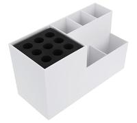 MALUGOGO Organizador de Herramientas de Peluquería Abs Color Claro, Caja Compacta para Tijeras y Peines, Soporte Funcional para Accesorios de Corte de Cabello en Salón y Uso Doméstico