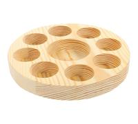 MALUGOGO Organizador portátil de botellas de aceite esencial de 5.3 x 5.3 x 0.8 pulgadas, estructura de madera con múltiples ranuras, ahorro de espacio, mano de obra para cajones de escritorio