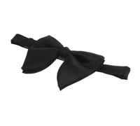 MALUGOGO Pajarita ajustable de ajuste cómodo con diseño de doble capa para hombre, poliéster negro, clásico, grande, moderno, para cenas formales, fiestas y accesorios de sesión de fotos