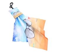 MALUGOGO Paño para Gafas con Llavero Impreso, Microfibra Reutilizable para Limpieza de Lentes, Toallita Óptica Portátil para Gafas de Lectura y Pantallas, Adecuado para Viaje y Uso