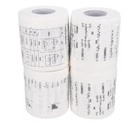 MALUGOGO Papel higiénico y cómodo de usar, impresión divertida, 4 rollos, patrón de fórmula de física química, altamente absorbente para decoración del aula