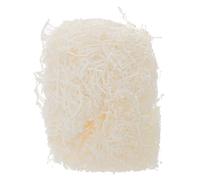 MALUGOGO Papel Triturado de Rafia Color Blanco 100g para Relleno de Cajas Obsequio, Decoración de Bodas y Embalaje Festivo, Material de Relleno Ondulado para Manualidades y Embalaje