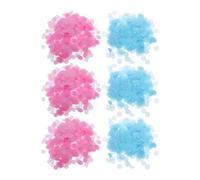 MALUGOGO Paquete de 6 confeti redondo de papel rosa y azul para revelación de género para bricolaje y accesorios de sesión de fotos, ligero y seguro para lugares, decoración de mesa de ducha y relleno