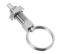 MALUGOGO Pasador de Resorte Redondo con Anillo de Tracción, Acero Inoxidable, Tamaño M6, Pestillo de Portón Trasero para Remolque Utilitario, Dispositivo de Sujeción Industrial Bloqueo