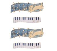 MALUGOGO Pasadores de metal para notas musicales de aleación de zinc, 4 pinzas para el pelo para mujer, accesorios para el cabello con agarre firme, uso multiusos para viajes y eventos especiales