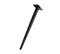 MALUGOGO Patas cónicas de hierro negro para mesas y sofás, patas de soporte de metal impermeables y inoxidables para proyectos de muebles de bricolaje con estilo industrial simple