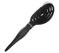 MALUGOGO Peine para desenredar el cabello, peine grande curvo ovalado, diseño portátil de plástico, añade volumen y peinado de corona alta