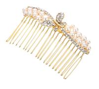 MALUGOGO Peine para el pelo de novia de aleación ligera con diamantes de imitación, accesorio clásico para el cabello de boda para mujeres para crear tu propio peinado en bailes de graduación o boda