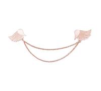MALUGOGO Pin de Cuello Diseño de Alas de Ángel en Aleación Dorada, Ligero y Cómodo, Accesorio Sencillo para Camisa o Bufanda de Hombre y Mujer