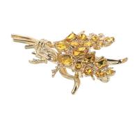 MALUGOGO Pin de Espiga de Trigo Dorado con Cristales de Imitación, Alfiler de Solapa para Mujer y Hombre, Clip Seguro para Trajes y Accesorios de Boda, Joyería Elegante para Eventos