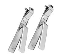 MALUGOGO Pinzas Anti-escaldaduras para Cocina de Acero Inoxidable, Clip de Tazón para Recipientes Calientes, 2 Piezas, Tamaño 19x8x2,5cm, Adecuado para Tareas de Cocina y Microondas
