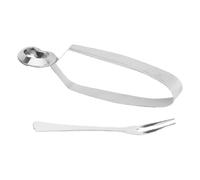 MALUGOGO Pinzas para Servir Caracoles de Acero Inoxidable, Multiuso y Alta Resistencia, Juego de 2 Piezas para Cena Elegante y Práctica