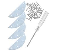 MALUGOGO Placas Metálicas para Talón de Zapatos Antidesgaste, Protectores de Tacón Resistentes Clavos, Almohadillas de Reparación para Suelas, Kit Tornillos y Destornillador, Ideales