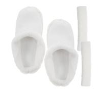 MALUGOGO Plantillas para Zapatos de Zuecos Forro de Felpa Extraíble y Lavable, Calentador de Pies Grueso y para Invierno, Talla 44-45, Color Claro, Set Calcetines Calentadores,