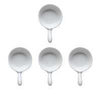 MALUGOGO Plato de Salsa Asa de Cerámica, Set de 4 Piezas, Mini Tazón para Condimentos y Aperitivos, Adecuado para Mojar y Servir en Cocina y Restaurante