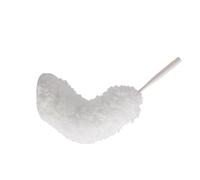 MALUGOGO Plumero de Microfibra Blanco Mango Telescópico Extensible para Limpieza de Polvo en Techo y Armarios, Lavable a Máquina y No Deformable