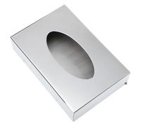 MALUGOGO Porta Pañuelos de Acero Inoxidable Resistente y Antioxidante, Dispensador para Papel de Seda, Tamaño Compacto para Escritorio o Montaje en Pared, Adecuado para Baño y Oficina