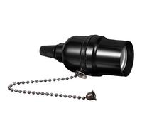 MALUGOGO Portalámparas E26 Tirador de Cadena de Tracción y Base de Baquelita 250v 250W para Lámparas de Techo y Apliques, Accesorio para Iluminación Residencial y Oficinas