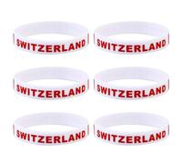 MALUGOGO Pulsera de Silicona Cómoda para Partidos Internacionales 6 Piezas Diseño de Bandera de País Adecuado para Juegos Deportivos
