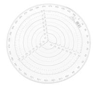 MALUGOGO Regla de Centrado Circular de Plástico para Dibujo y Medición Precisa en Proyectos Escolares y Manualidades Plantilla para Crear Círculos