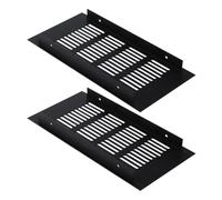 MALUGOGO Rejilla de Ventilación para Muebles 2 Piezas 100x200 Mm Aleación de Aluminio Rectangular Malla Transpirable para Armarios y Gabinetes Ventilación de Aire Resistente Corrosión