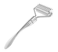 MALUGOGO Rodillo aplicador de crema de ojos con rodillo portátil de masaje de acero inoxidable para zona de ojos y piel facial sobre la marcha en el hogar