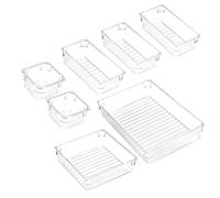 MALUGOGO Set de 7 Cajas Organizadoras Transparentes para Cosméticos y Joyas, Diseño Creativo, Ligero y Compacto, Adecuado para Escritorio o Obsequio en Bodas y Cumpleaños