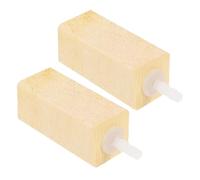 MALUGOGO Skimmer de Proteínas de Madera para Acuario 2 Piezas, Burbujeador Liviano Diseño Simple y Producción de Burbujas Finas para Cultivo Hidropónico y Agua Dulce