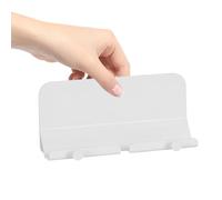 MALUGOGO Soporte adhesivo de pared para teléfono con gancho, multiuso, color blanco, para escritorio y pared, no requiere taladrar para una carga y almacenamiento cómodos