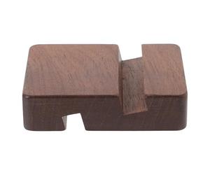 MALUGOGO Soporte de madera para smartphone con borde liso y protección de dispositivos, soporte redondo para teléfono de mesa de café para uso en oficina, soporte de teléfono móvil de material de