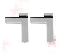 MALUGOGO Soportes para Estantes de Vidrio y Madera Ajustables F Gruesos, Tamaño Grande, Superficie Cepillada, Soporte de Esquina para Baldas de 8-30 Mm, Paquete de 2 Piezas para Muebles