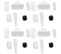 MALUGOGO Tapas de Extremo para Ajuste Seguro y Protección de Pared 4 Juegos Accesorios Necesarios para Barras de Cortina de Plástico Blanco en Cortinas de Baño y Ventana