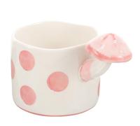 MALUGOGO Taza de Café Kawaii Forma de Hongo de Cerámica de 260ml, Divertida y Fácil de Limpiar, Adecuado Hogar Oficina para Mujeres y Niñas